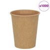 vidaXL Copos de café de papel 1000 pcs 8oz 200ml castanho