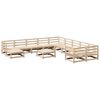 vidaXL 12 pcs conjunto sof&aacute;s de jardim madeira de pinho maci&ccedil;o