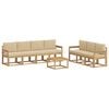 vidaXL Conjunto de Sof&aacute;s para Exterior 7 unid. 7 lugar White and Beige