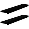 vidaXL Soleiras da janela 2 pcs 100x20x2 cm carvalho castanho-escuro