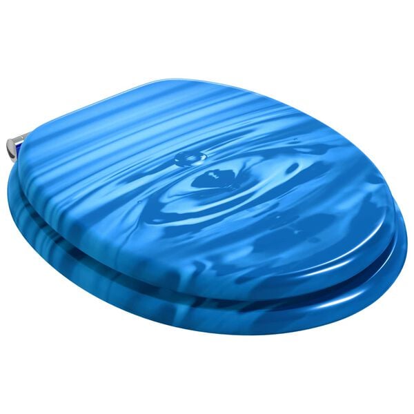 vidaXL Assento de Vaso Sanit&aacute;rio 2 pcs Gota Azul 44 x 38 cm