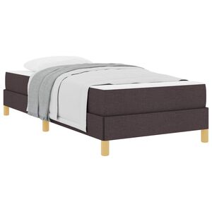 vidaXL Cama Box com colch&atilde;o Marrom Escuro 90 x 200 cm tecido
