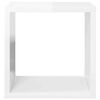 vidaXL Prateleiras parede forma de cubo 6pcs 26x15x26 cm branco brilh.