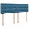 vidaXL Cama boxspring com colch&atilde;o 140x190 cm veludo azul