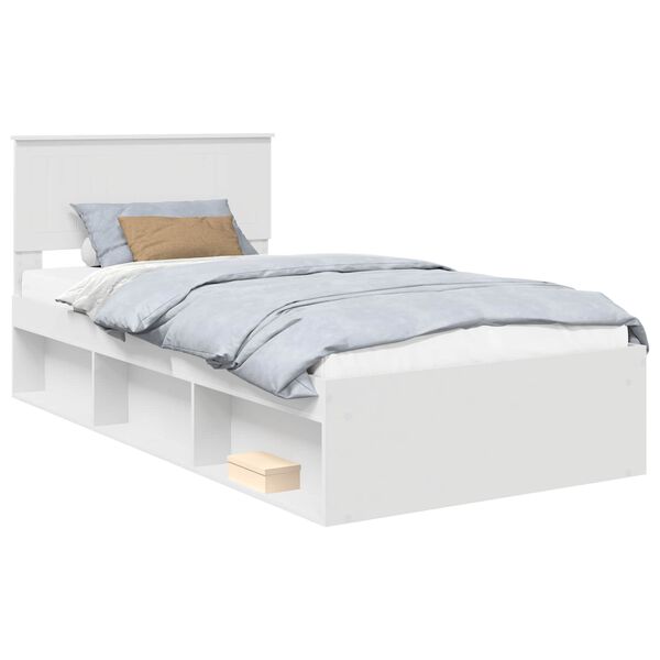 vidaXL Estrutura da Cama com cabeceira Branco 100 x 200 cm