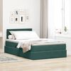 vidaXL Cama com Armazenamento Verde Escuro 120 x 200 cm Veludo