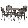 vidaXL Conjunto de Jantar para Jardim 5 pcs Bronze Alum&iacute;nio