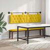 vidaXL Cabeceira Suspensa Amarelo 170 x 55 x 7 cm Veludo
