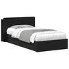 vidaXL Estrutura de Cama com Armazenamento Preto 90 x 190 cm