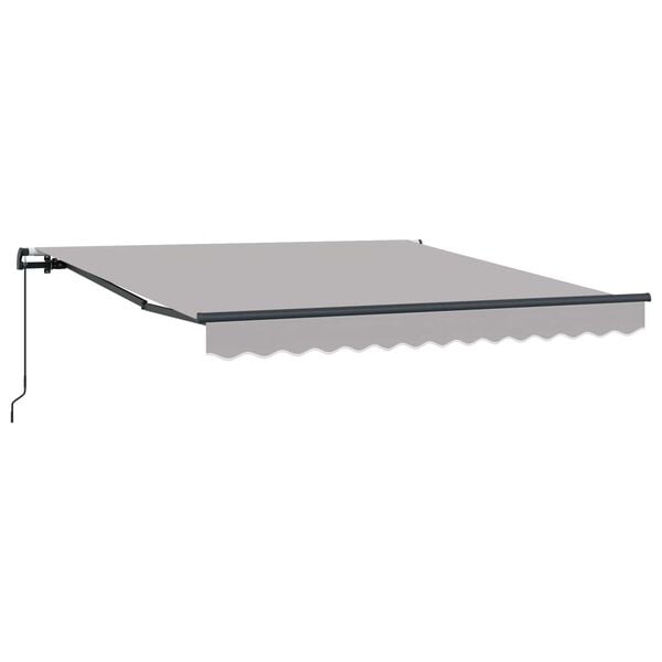 vidaXL Toldo Retr&aacute;til Cinzento-claro 350 x 250 cm Poli&eacute;ster e A&ccedil;o