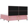 vidaXL Cama Box Spring LED com colch&atilde;o Rosa 200 x 200 cm Veludo