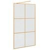 vidaXL Parede de Chuveiro Walk-in Ouro 115 x 195 cm vidro temperado
