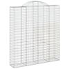 vidaXL Cesto gabi&atilde;o arqueado 200x50x220/240 cm ferro galvanizado
