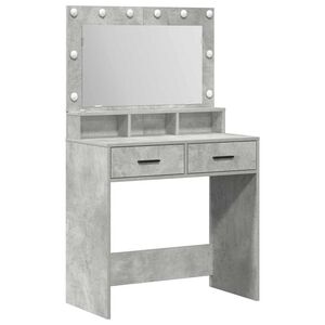 vidaXL Mesa de vestir Cinzento 79 x 41 x 135 cm Derivados de Madeira