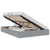 vidaXL Cama com Armazenamento Cinzento-claro 135 x 190 cm Tecido