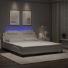 vidaXL Estrutura de cama Viana com LED sem colch&atilde;o 180x200 cm branco
