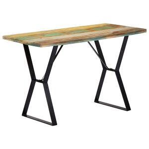 vidaXL Mesa de jantar 120x60x76 cm madeira recuperada maci&ccedil;a