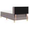 vidaXL Cama Box Cinzento-acastanhado 200 x 100 cm Poli&eacute;ster