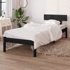 vidaXL Estrutura de cama solteiro 90x190 cm pinho maci&ccedil;o preto