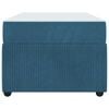 vidaXL Estrutura da Cama com colch&atilde;o Azul 100 x 200 cm tecido