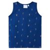 vidaXL Camisola de manga cava para crian&ccedil;a azul-escuro 140