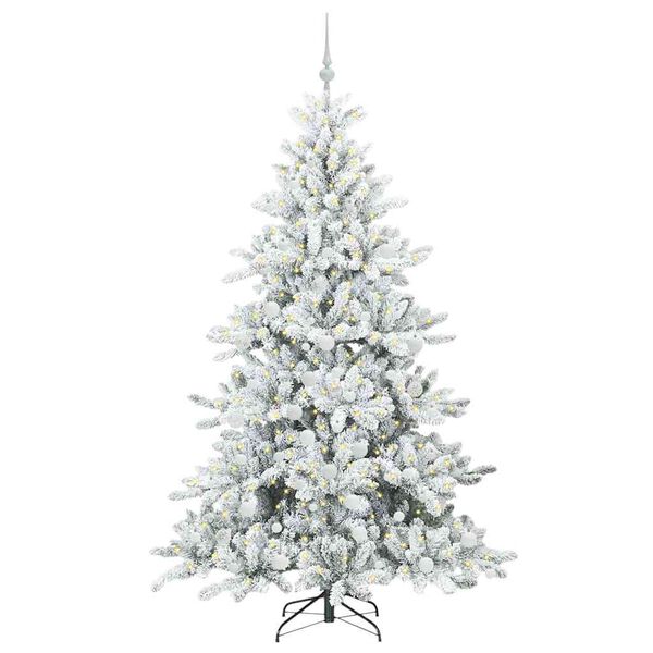 vidaXL &Aacute;rvore de Natal Articulada Artificial Branco 180 cm PVC