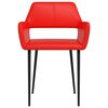 vidaXL Cadeiras de jantar 2 pcs couro artificial vermelho