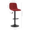 vidaXL Bancos de bar 2 pcs veludo vermelho tinto