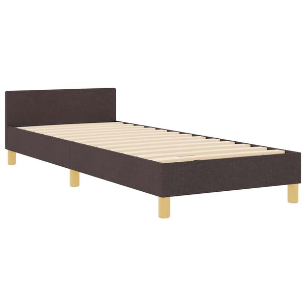 vidaXL Estrutura da Cama Castanho escuro 90 x 190 cm tecido