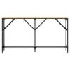 vidaXL Mesa consola 140x23x75 cm derivados de madeira carvalho sonoma