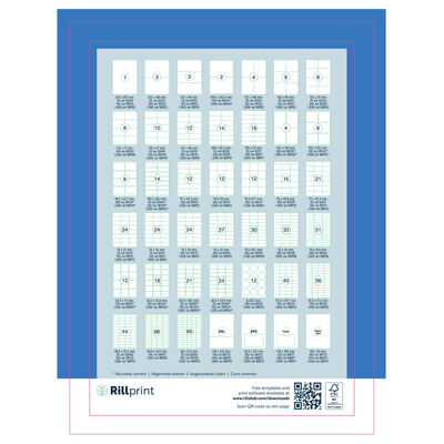 rillprint Rótulos/etiquetas autocolantes 105x42,4mm 1000 folhas branco