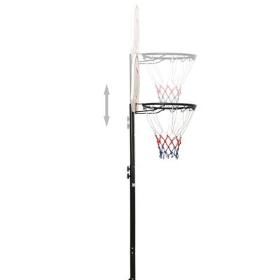 vidaXL Tabela de basquetebol 216-250 cm polietileno branco