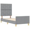 vidaXL Estrutura da Cama Cinzento-claro 80 x 200 cm tecido