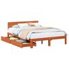 vidaXL Estrutura da Cama 3 pcs Marrom Cera Madeira de Pinho S&oacute;lido