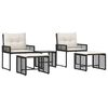 vidaXL Conjunto de M&oacute;veis para Exterior 5 pcs Preto e Branco