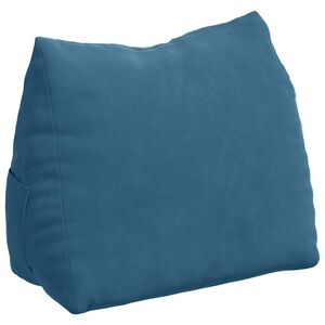 vidaXL Travesseiro para Costas Azul 45 x 20 x 35 cm