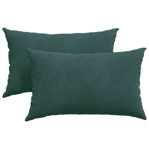 vidaXL Travesseiros de Sof&aacute; 2 pcs Verde-escuro 50 x 30 cm