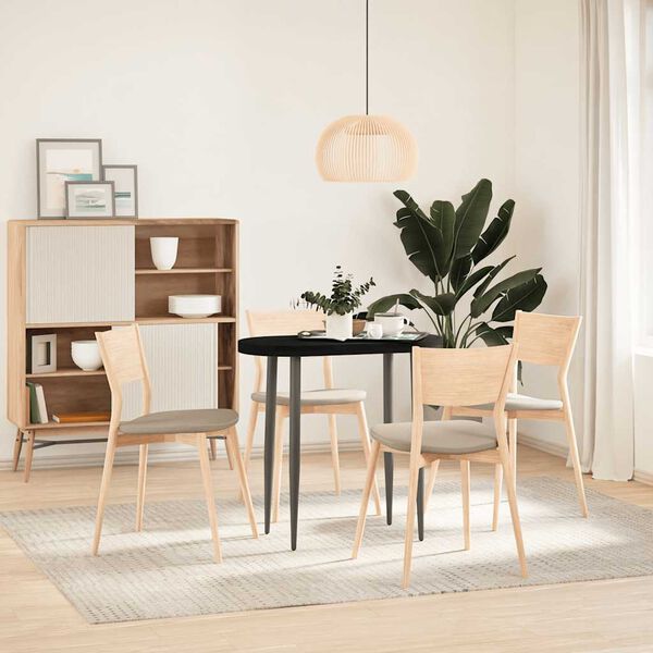 vidaXL Tampo de mesa 80x40x4 cm carvalho maci&ccedil;a oval castanho-escuro