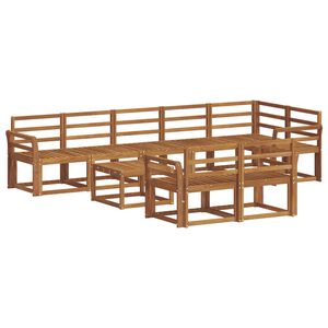 vidaXL Conjunto de Sof&aacute;s para Exterior 9 pcs Natural