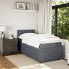 vidaXL Cama com molas/colchão 90x190 cm veludo cinza-escuro