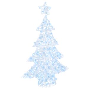 vidaXL Árvore de Natal com 100 LEDs Branco frio 120 cm Acrílo