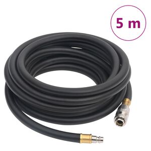 vidaXL Mangueira de ar h&iacute;brida 0,6" 5 m borracha e PVC preto