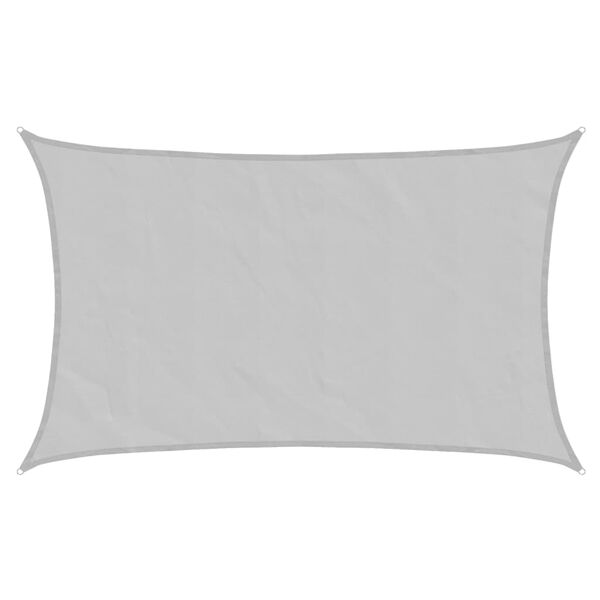 vidaXL Para-sol estilo vela 8x5 m oxford 100% poli&eacute;ster cinzento-claro