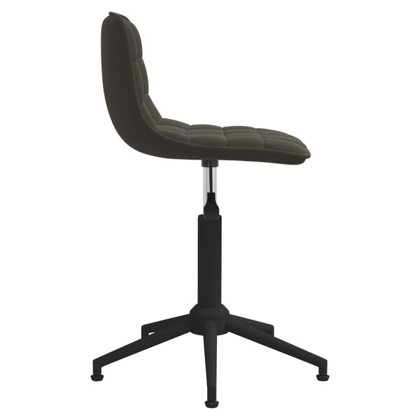 vidaXL Cadeira de jantar girat&oacute;ria veludo cinzento-escuro