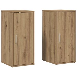 vidaXL Sapateiras 2 pcs 32x35x70 derivados madeira carvalho artesanal