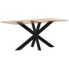 vidaXL P&eacute; de mesa de jantar em formato de aranha, preto, 120x68x(72-73) cm, a&ccedil;o