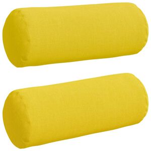 vidaXL Almofadas de Apoio 2 pcs Amarelo Claro &Oslash; 15 x 40 cm tecido