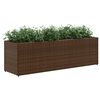 vidaXL Canteiro jardim com 3 vasos 2pcs 105x30x32 cm vime PE castanho