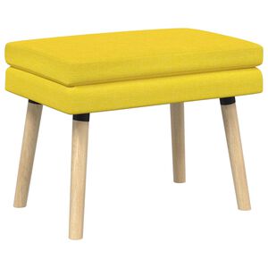vidaXL Banco de Camadas Duplas Amarelo Claro 60 x 40 x 46 cm Tecido