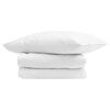 vidaXL Edredom de Inverno com travesseiro 2 pcs Branco Pena de ganso